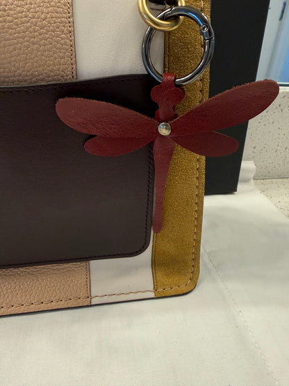 Leather Dragonfly Bag Charm