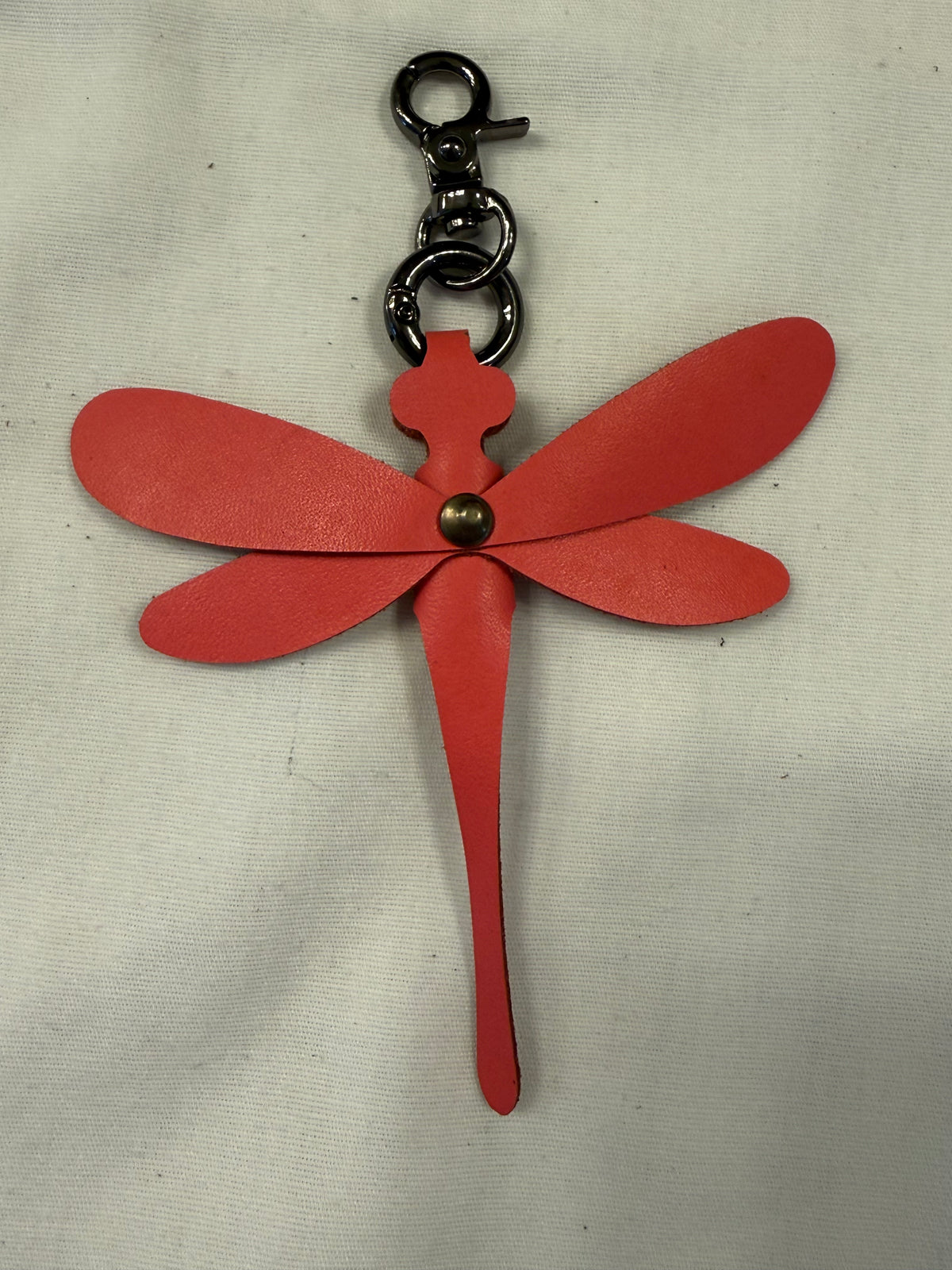 Leather Dragonfly Bag Charm