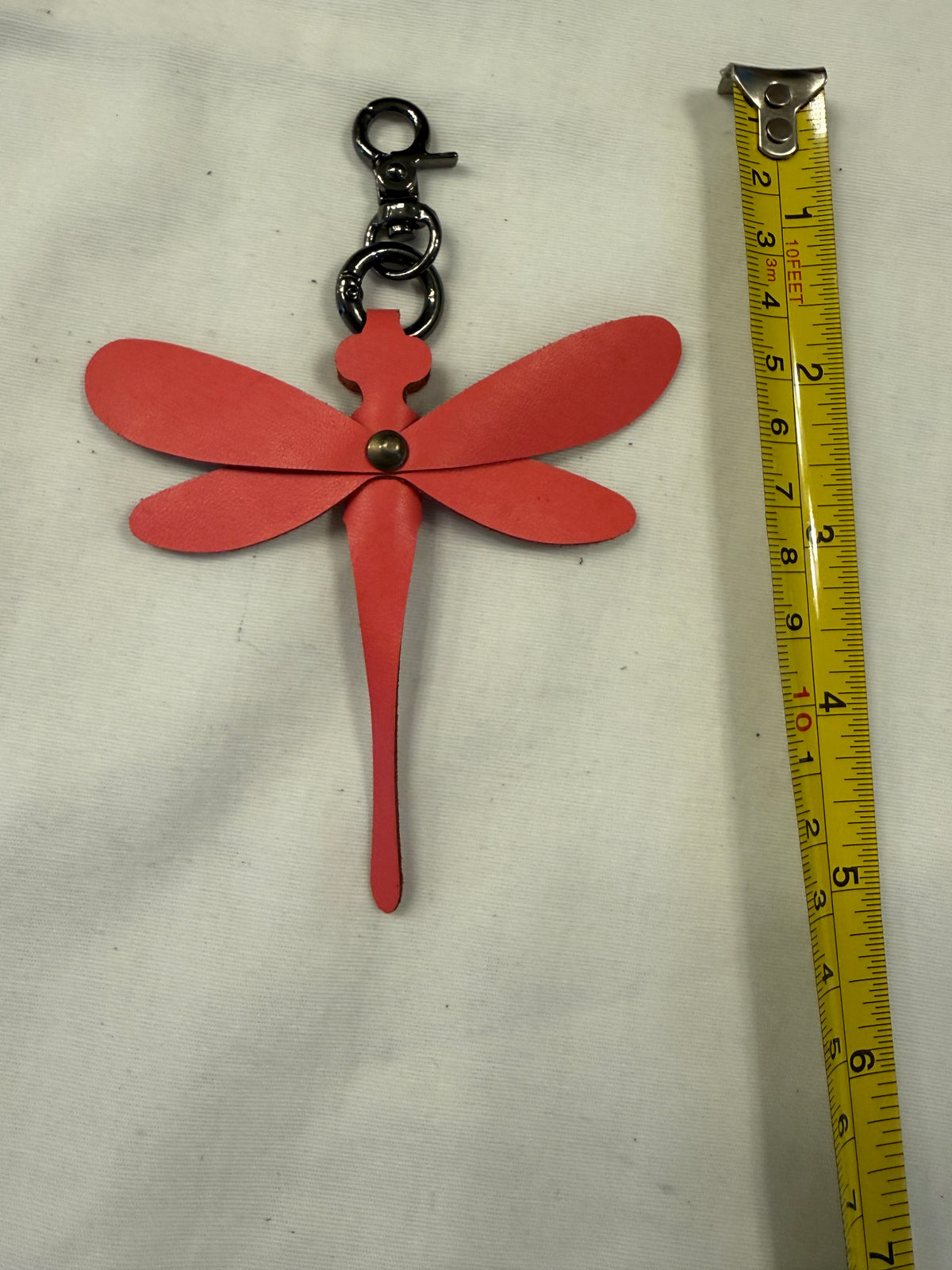 Leather Dragonfly Bag Charm