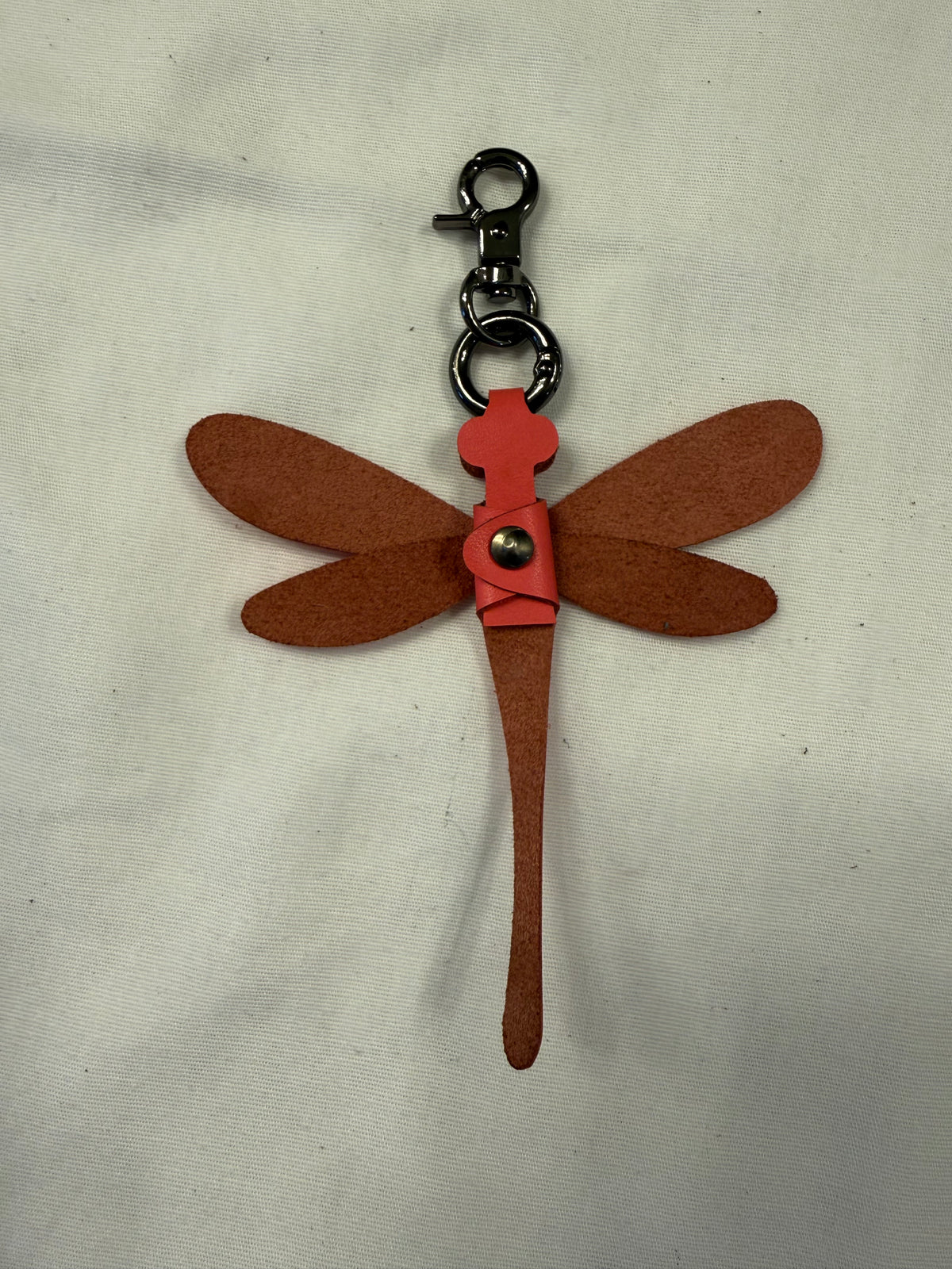 Leather Dragonfly Bag Charm