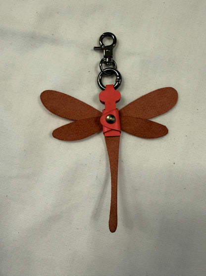 Leather Dragonfly Bag Charm
