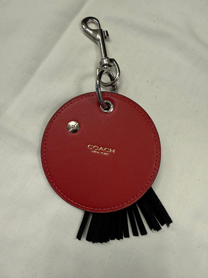Repurposed Coach Coaster, Coach Tassel, and Coach Tea Rose Bag Charm