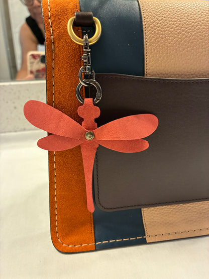 Leather Dragonfly Bag Charm