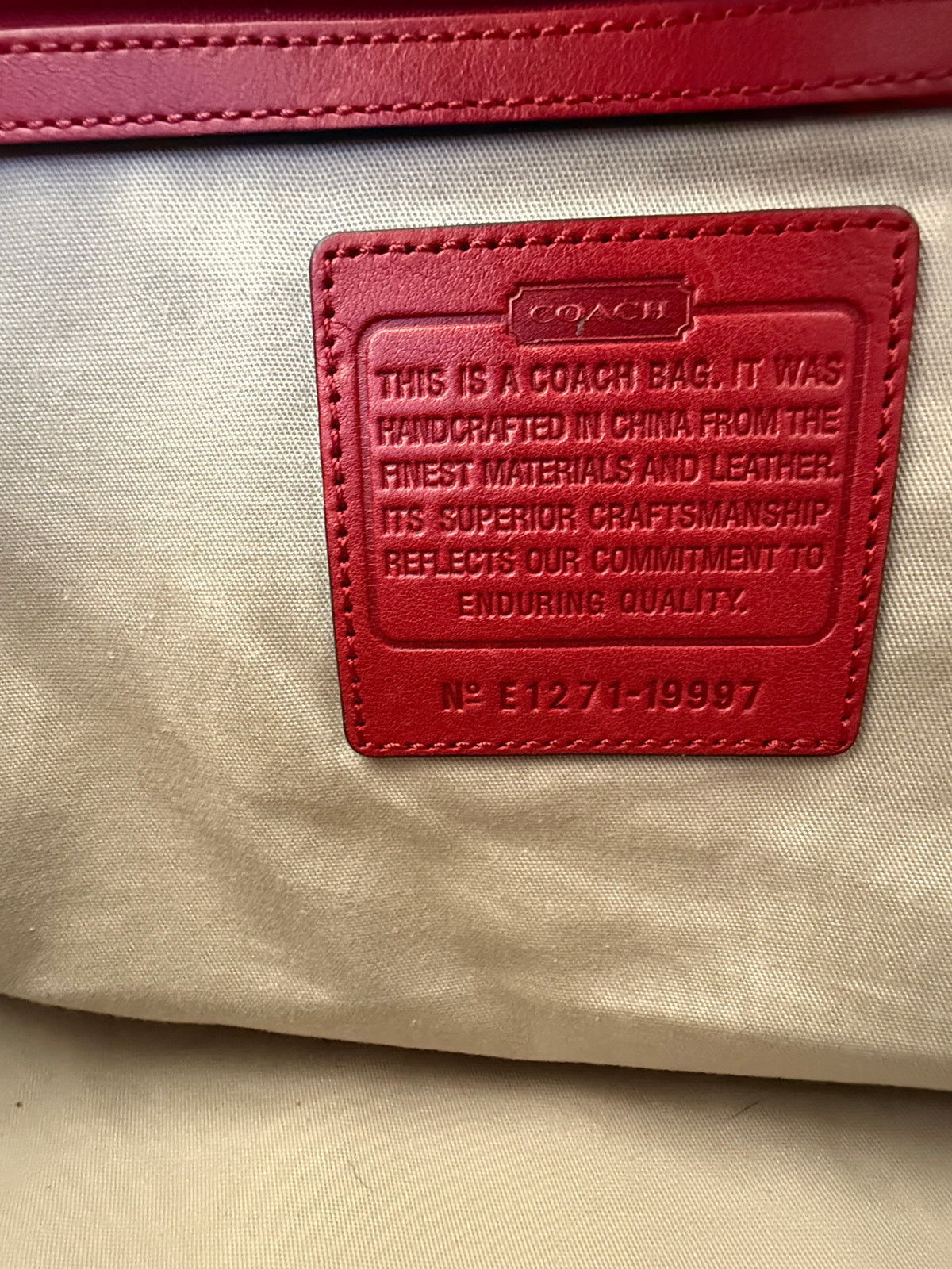 Pre-Loved Coach Legacy American Icon Tote in Red Leather | Style 19997