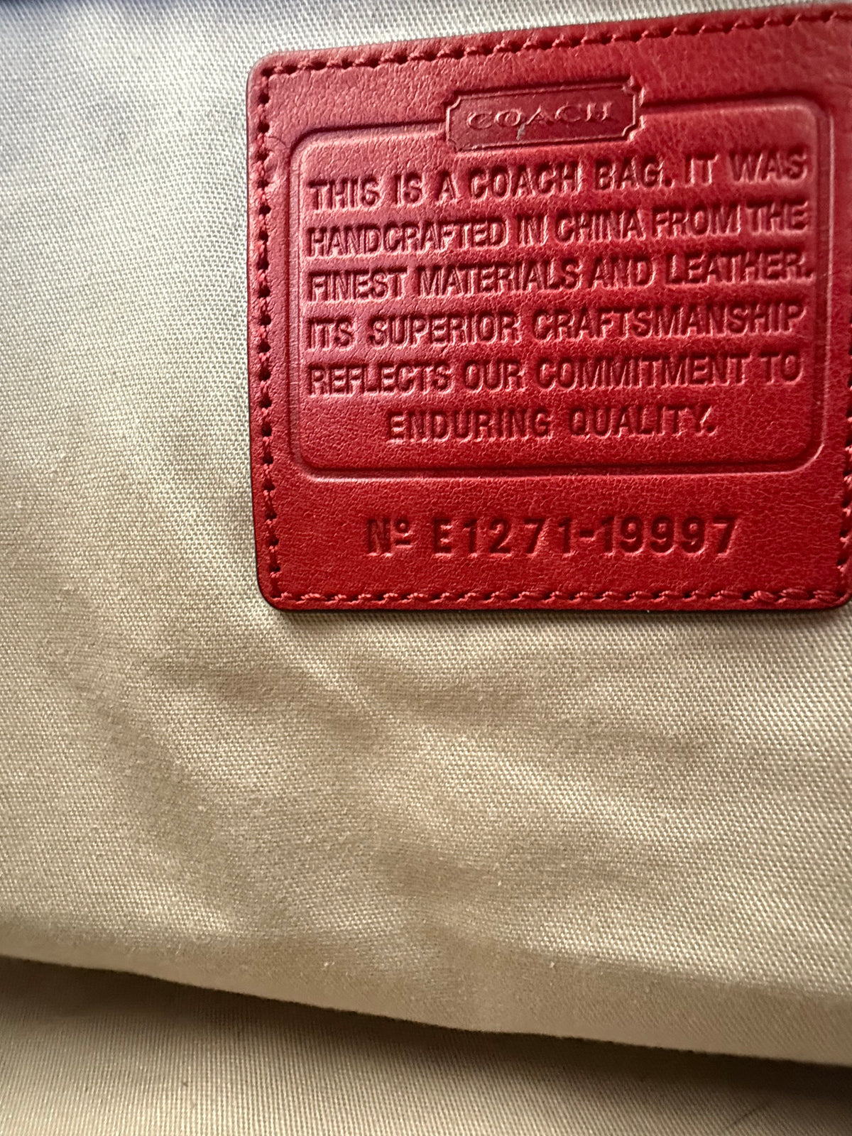 Pre-Loved Coach Legacy American Icon Tote in Red Leather | Style 19997