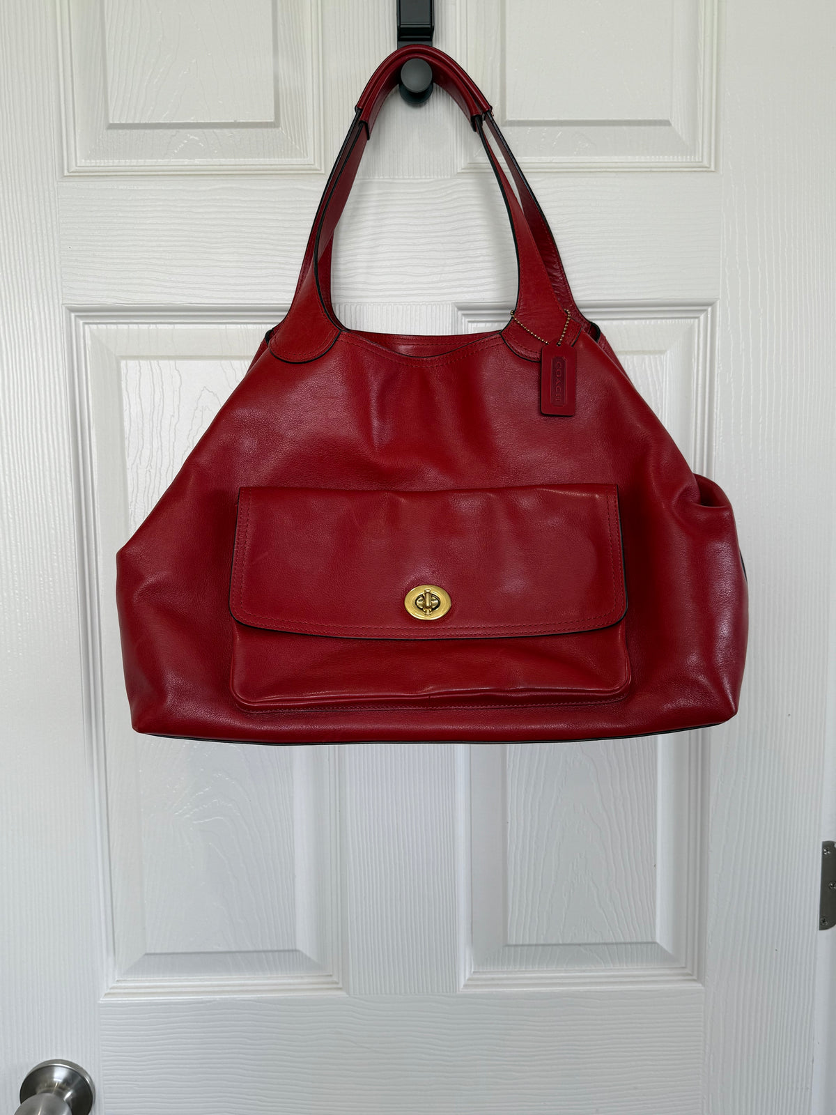 Pre-Loved Coach Legacy American Icon Tote in Red Leather | Style 19997