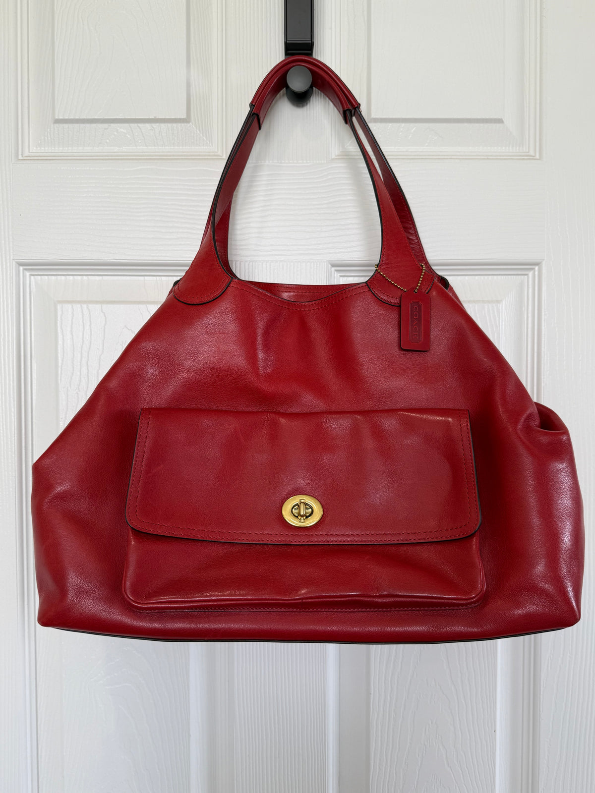 Pre-Loved Coach Legacy American Icon Tote in Red Leather | Style 19997