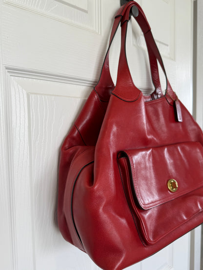 Pre-Loved Coach Legacy American Icon Tote in Red Leather | Style 19997