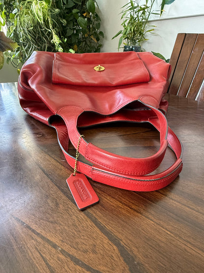 Pre-Loved Coach Legacy American Icon Tote in Red Leather | Style 19997