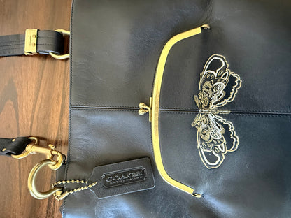 Pre-Loved Chelsea Champlain x Coach Collaboration Tattoo Ram Skull Moth Watermelon Bag