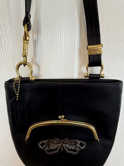 Pre-Loved Chelsea Champlain x Coach Collaboration Tattoo Ram Skull Moth Watermelon Bag