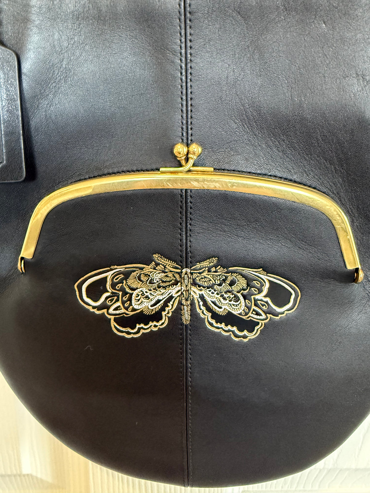 Pre-Loved Chelsea Champlain x Coach Collaboration Tattoo Ram Skull Moth Watermelon Bag