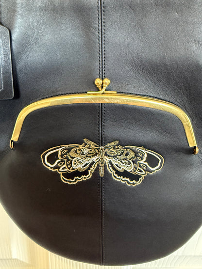 Pre-Loved Chelsea Champlain x Coach Collaboration Tattoo Ram Skull Moth Watermelon Bag