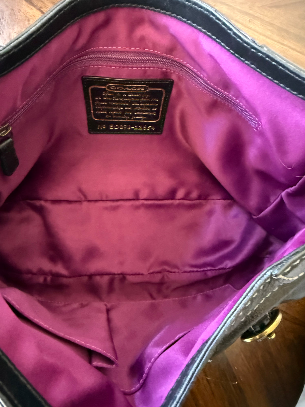 Pre-Loved Coach Garcia Bag Black Leather Replacement Hangtag