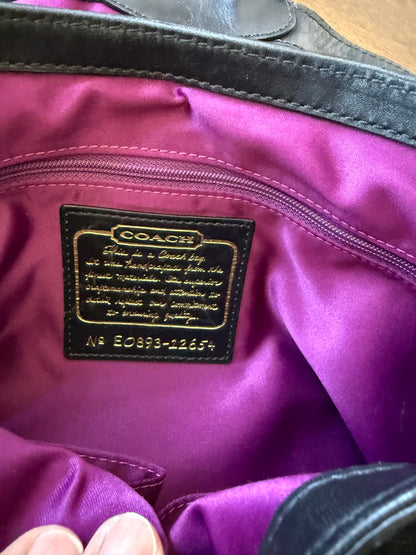 Pre-Loved Coach Garcia Bag Black Leather Replacement Hangtag