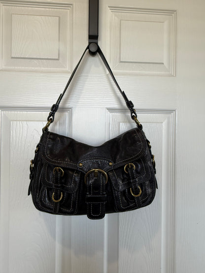 Pre-Loved Coach Garcia Bag Black Leather Replacement Hangtag