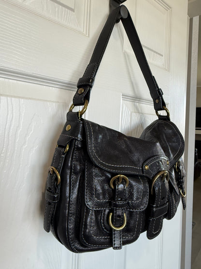 Pre-Loved Coach Garcia Bag Black Leather Replacement Hangtag