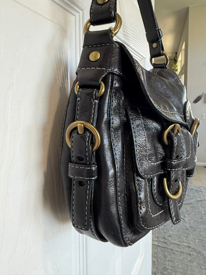 Pre-Loved Coach Garcia Bag Black Leather Replacement Hangtag