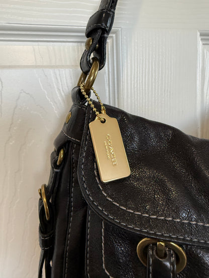 Pre-Loved Coach Garcia Bag Black Leather Replacement Hangtag