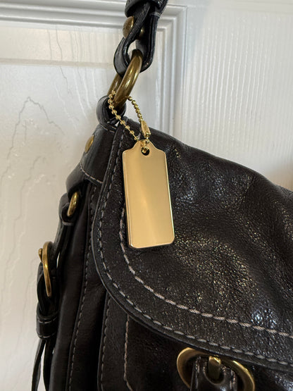 Pre-Loved Coach Garcia Bag Black Leather Replacement Hangtag