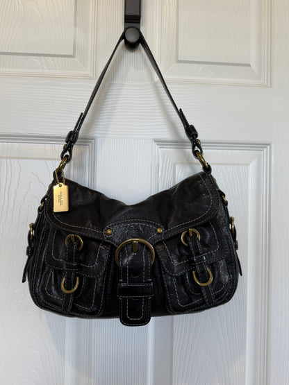 Pre-Loved Coach Garcia Bag Black Leather Replacement Hangtag