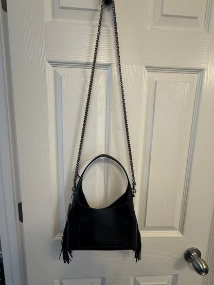 Pre-Loved Coach Brooklyn Shoulder Bag 23 With Fringe – Black Leather, Modified