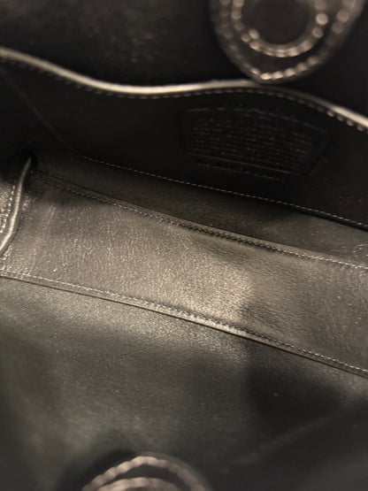 Pre-Loved Coach Brooklyn Shoulder Bag 23 With Fringe – Black Leather, Modified