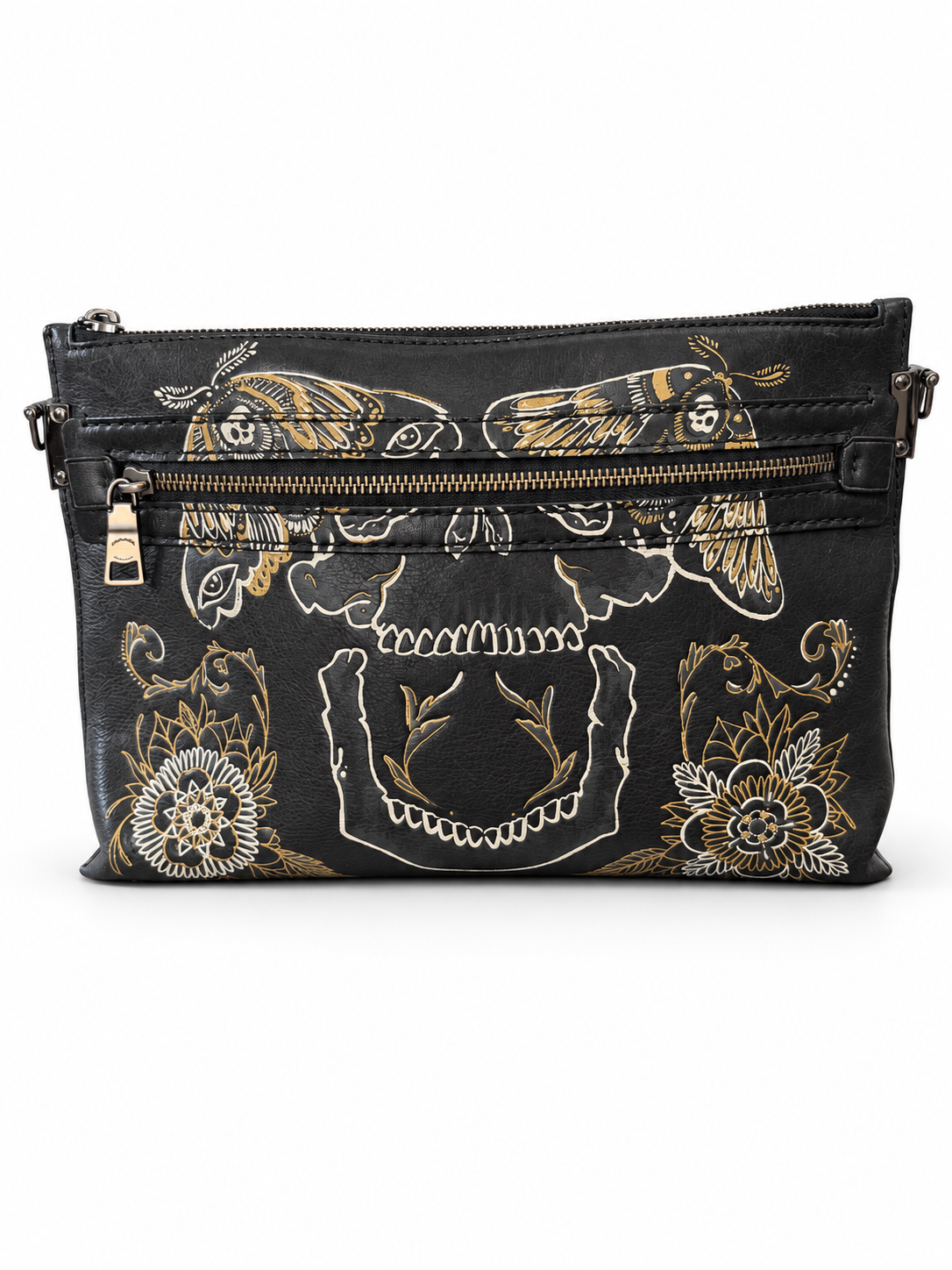 Ships 10.13.26 Pre-Loved Chelsea Champlain x Coach Collaboration Skull Moth Tattoo Pouch