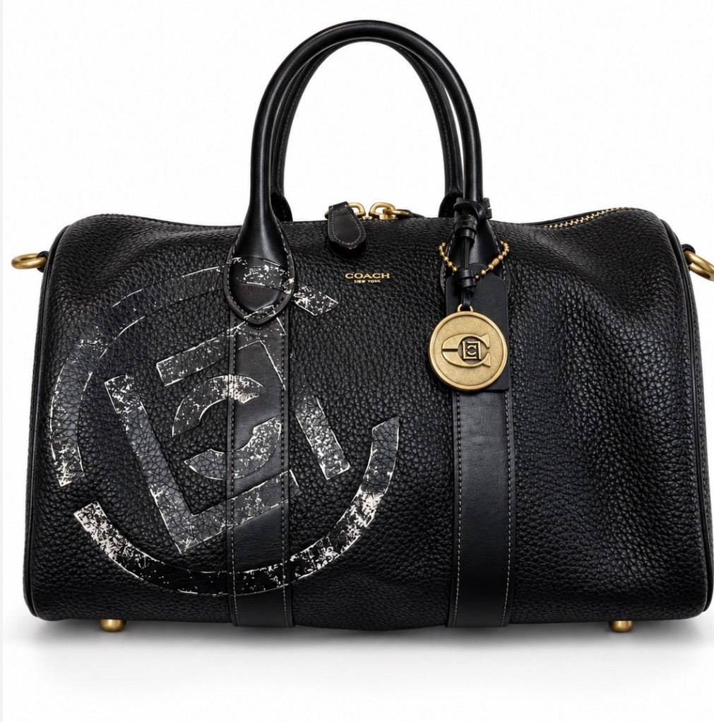 Ships 10.13.26 Pre-Loved Coach x CLOT Collaboration Compass 35 with Crossbody Strap
