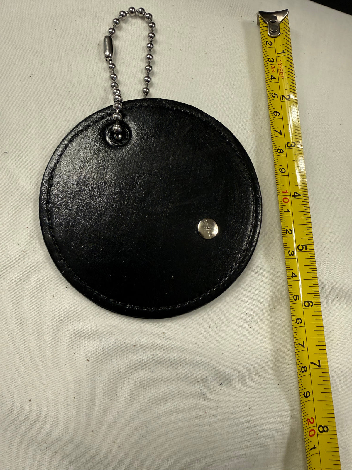 Repurposed and Painted 1990s Coach Coaster with Coach Tea Rose Rivet Bag Charm