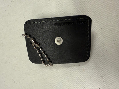 Repurposed Piece of a Coach Tic Tac Toe Board with Gunmetal Skull Rivet Bag Charm