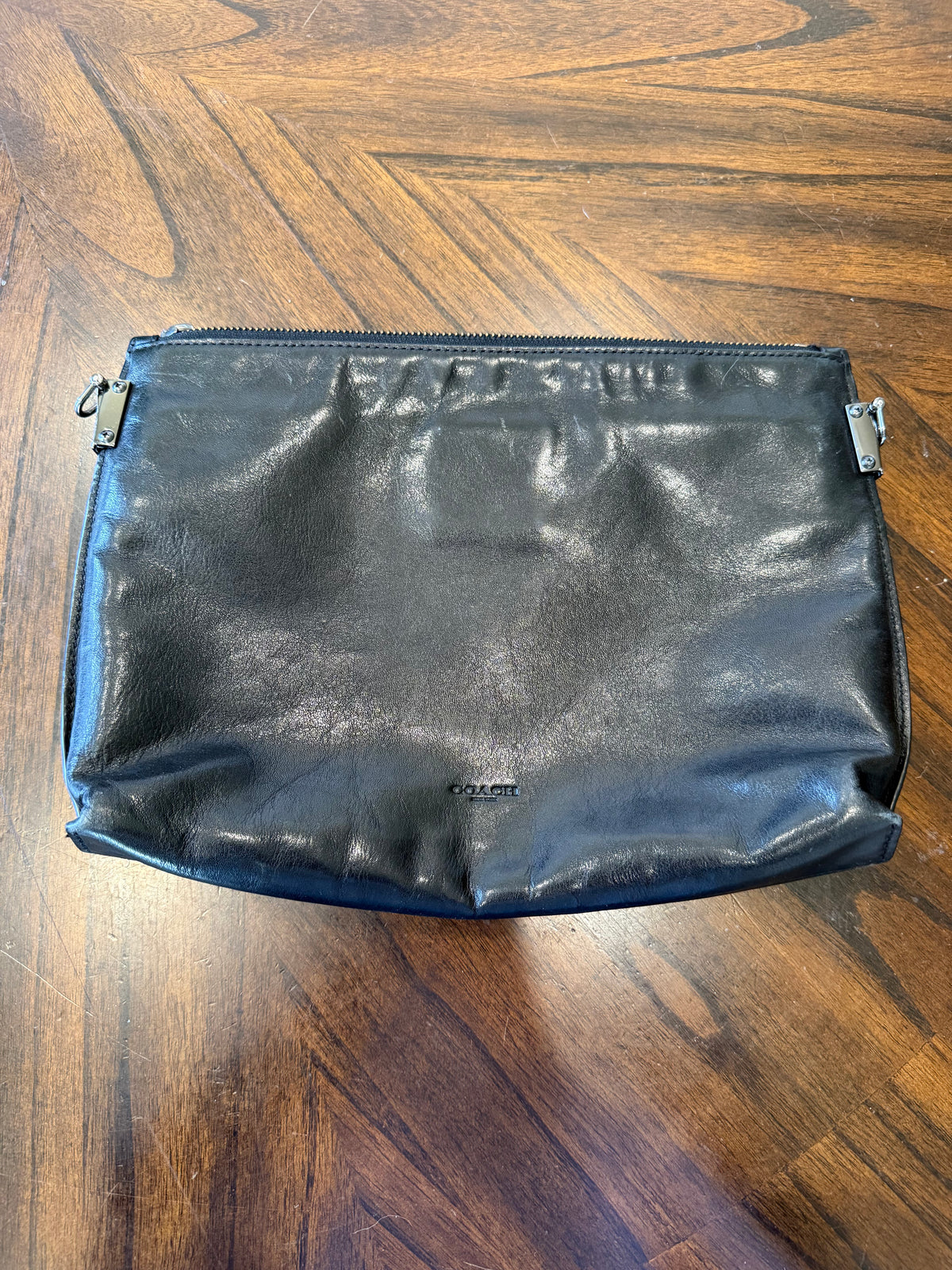 Ships 10.13.26 Pre-Loved Chelsea Champlain x Coach Collaboration Skull Moth Tattoo Pouch
