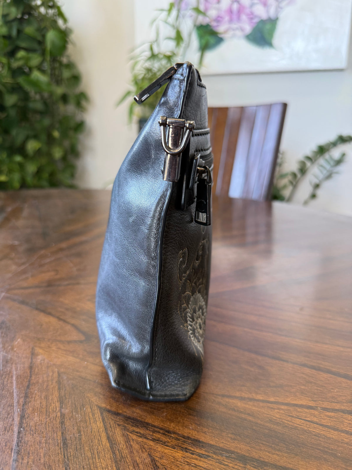 Ships 10.13.26 Pre-Loved Chelsea Champlain x Coach Collaboration Skull Moth Tattoo Pouch