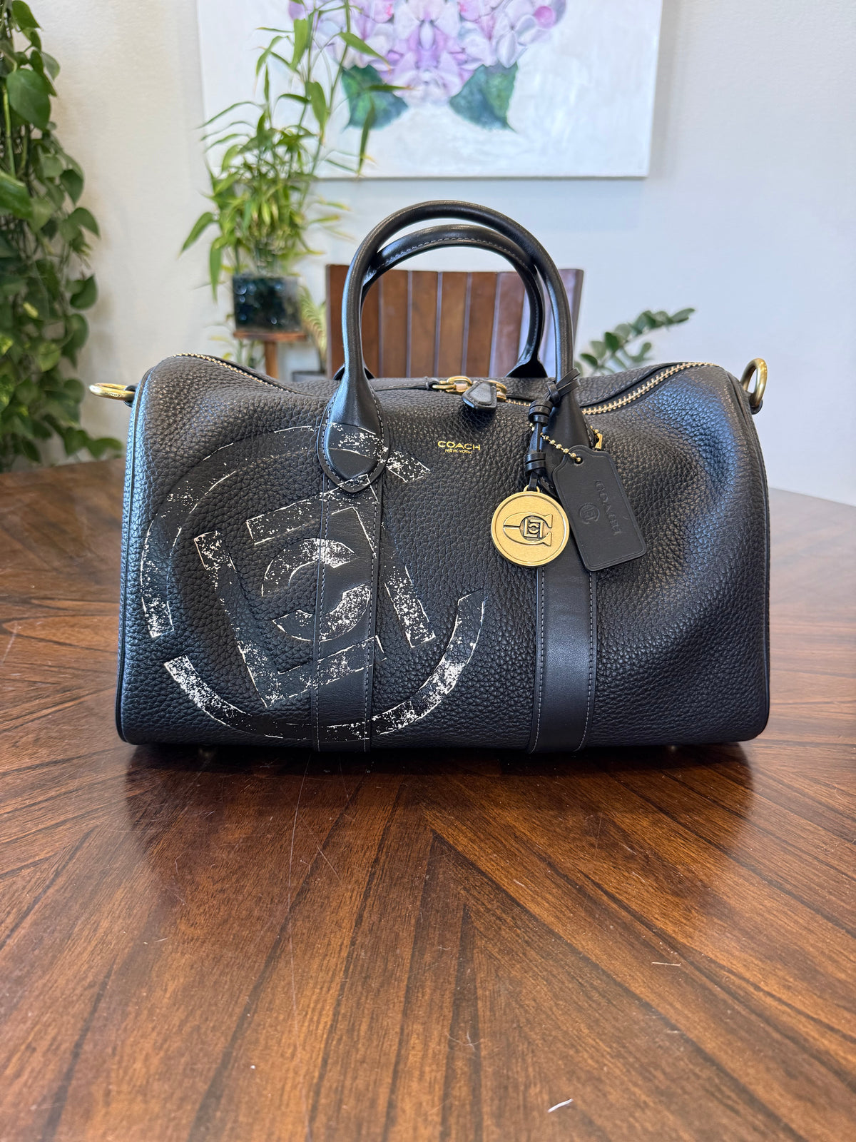 Ships 10.13.26 Pre-Loved Coach x CLOT Collaboration Compass 35 with Crossbody Strap