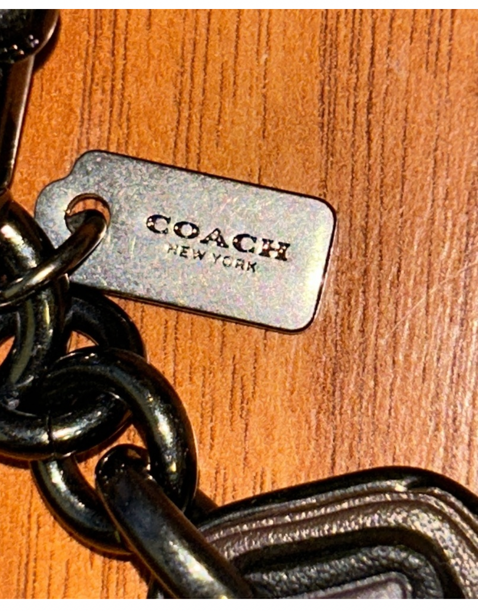 Coach Pre-loved Bag Charm Motorcycle Helmet Skull Lightning Bolt