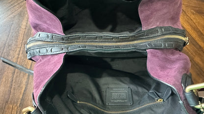 Coach Plum Edie 42 with Rivets- Pre-Loved