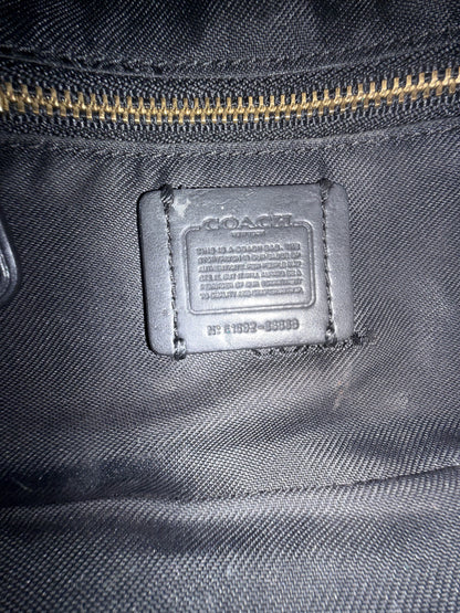 Upcrafted Coach Dreamer Satchel – Black Leather with Whipstitch, Leather Tassels & Charms