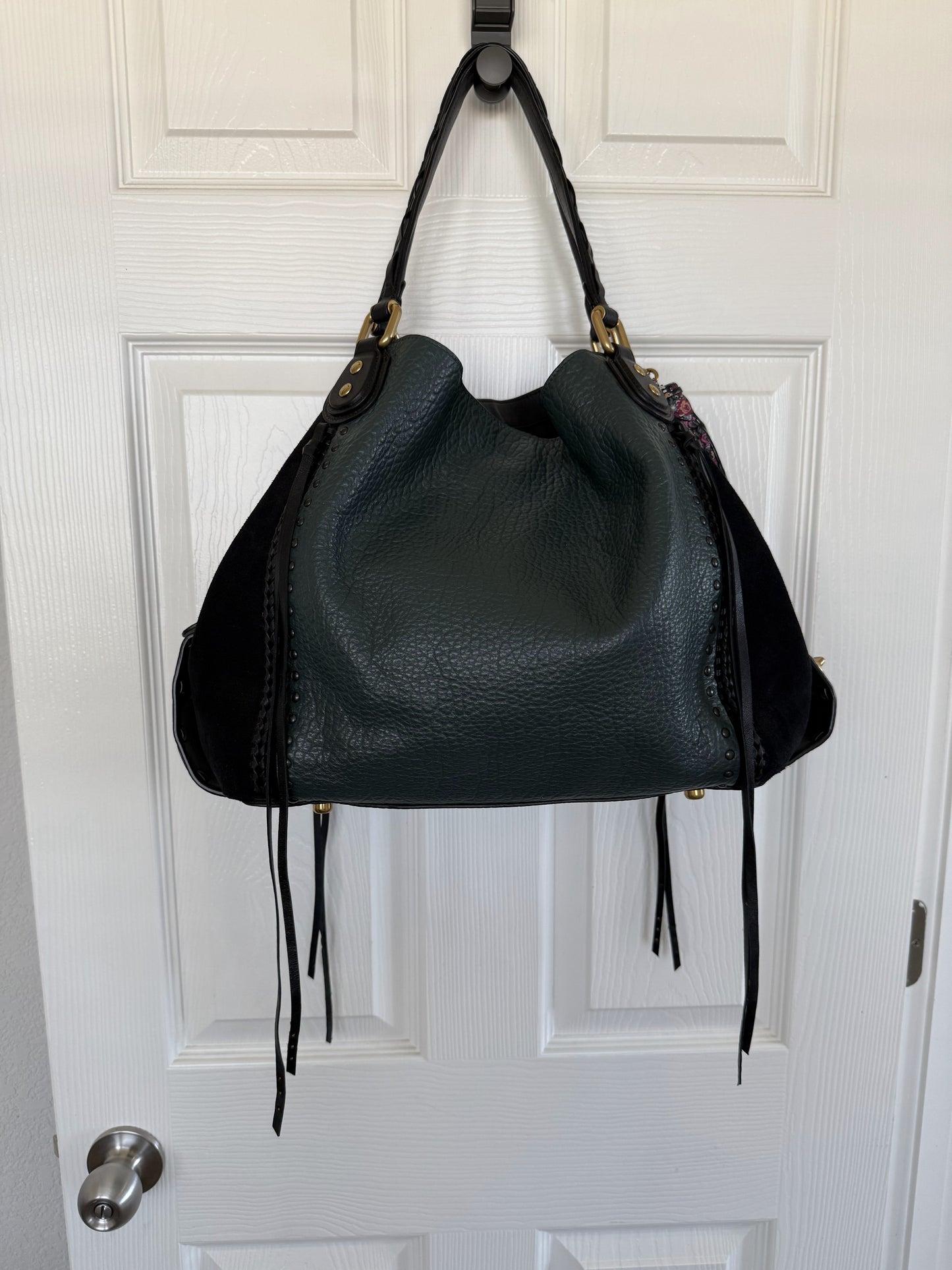 Coach Amazon Green Edie 42 with Rivets- Pre-Loved