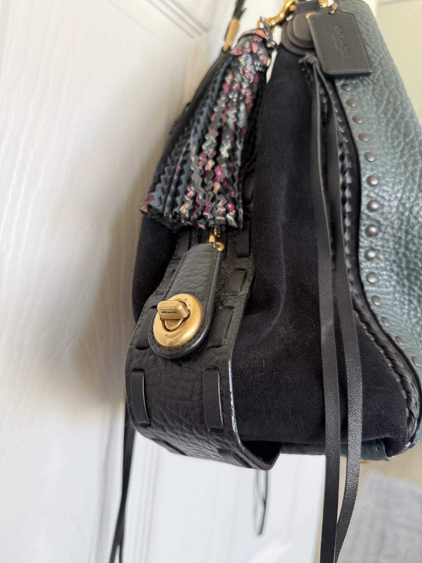 Coach Amazon Green Edie 42 with Rivets- Pre-Loved