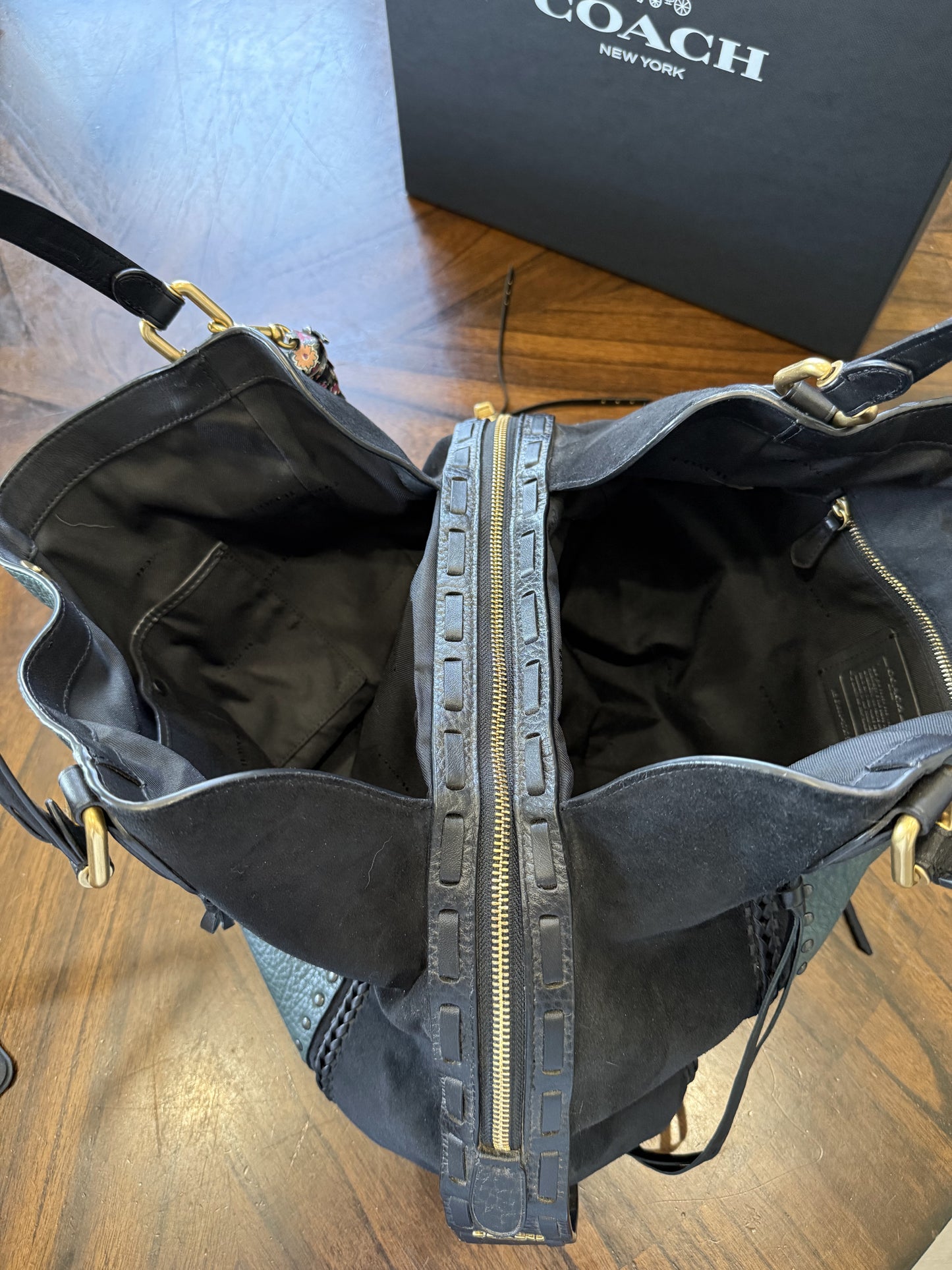 Coach Amazon Green Edie 42 with Rivets- Pre-Loved