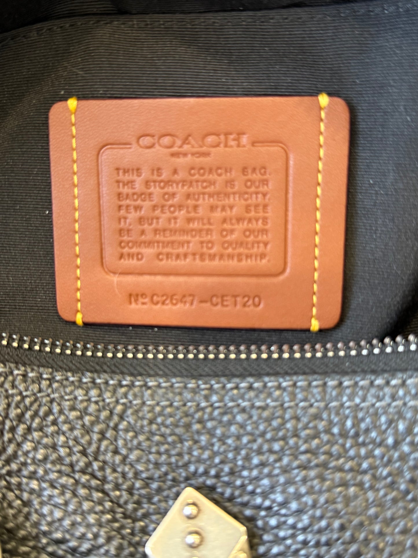 One-of-a-Kind Upcrafted Coach Andre 30 – Black Pebbled Leather with 2016-era Coach Moto Pins, Runway Envelope Charm, & Coach C-Link Charm