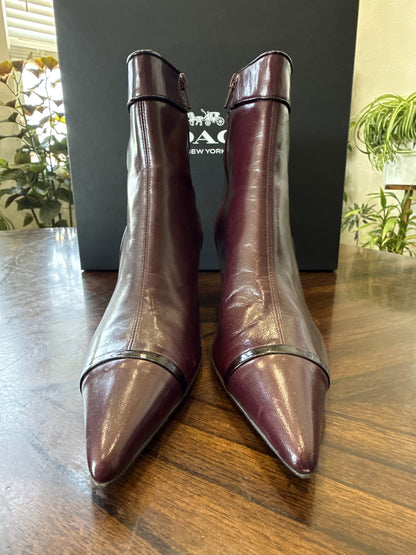 Coach Sonya Leather Ankle Boots – Made in Italy – Size 9B Pre-Loved