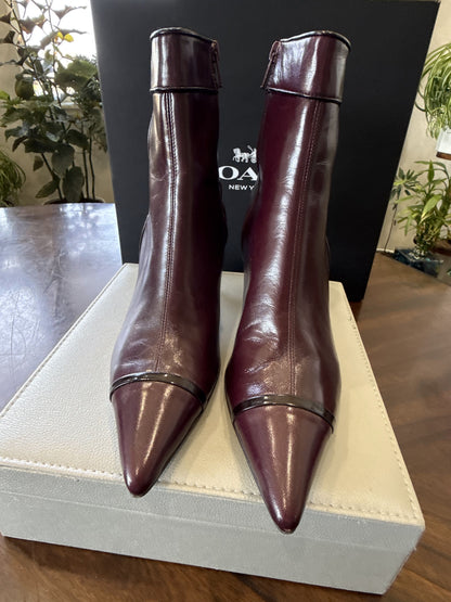 Coach Sonya Leather Ankle Boots – Made in Italy – Size 9B Pre-Loved