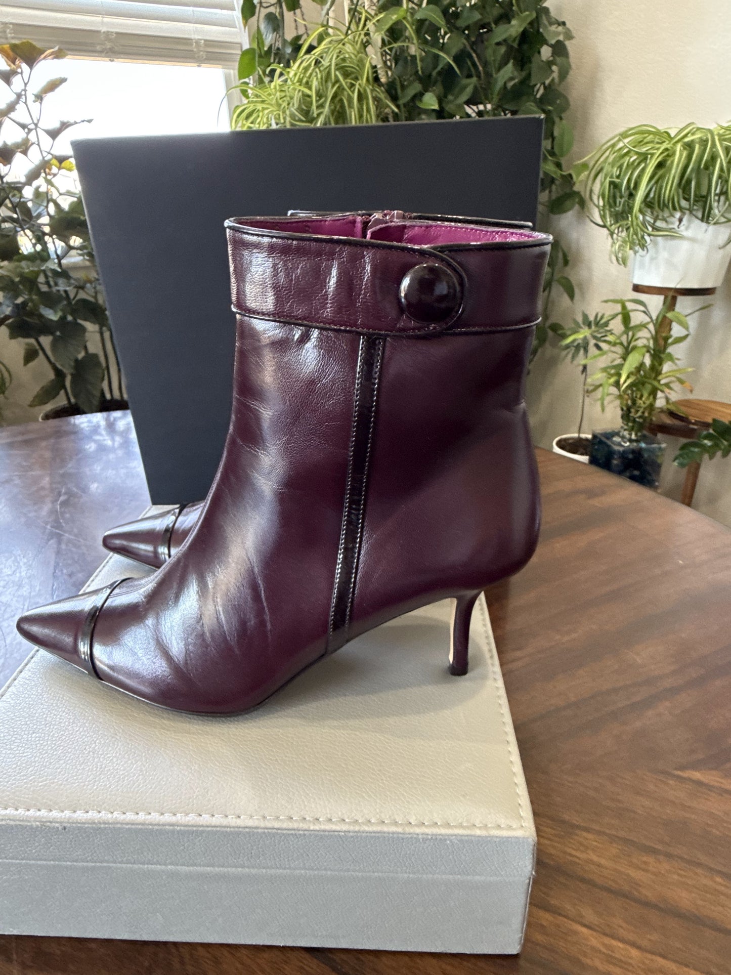 Coach Sonya Leather Ankle Boots – Made in Italy – Size 9B Pre-Loved