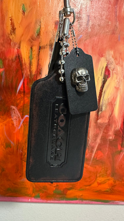 Upcrafted Coach XL Hangtag Bag Charm Cluster with Skull Theme