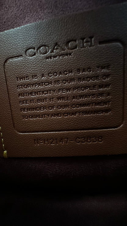 Coach Beat Saddle Bag – Amazon Green Leather with Brass Rivets