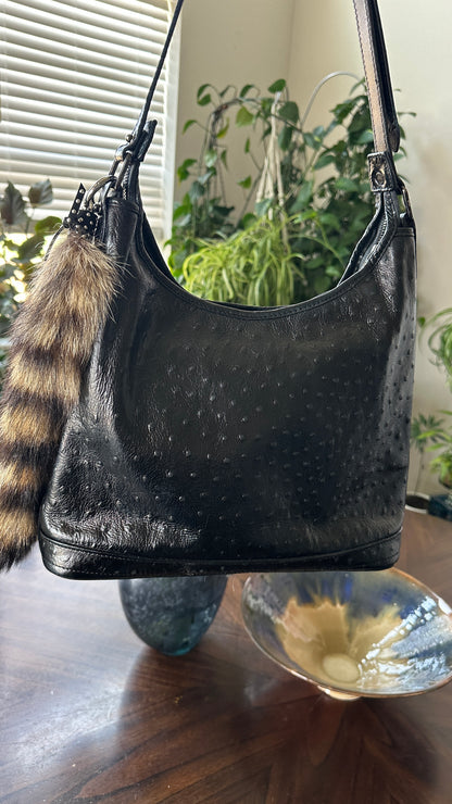 Dooney & Bourke Ostrich Leather Hobo Shoulder Bag – Upcrafted