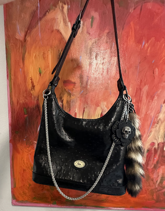 Dooney & Bourke Ostrich Leather Hobo Shoulder Bag – Upcrafted