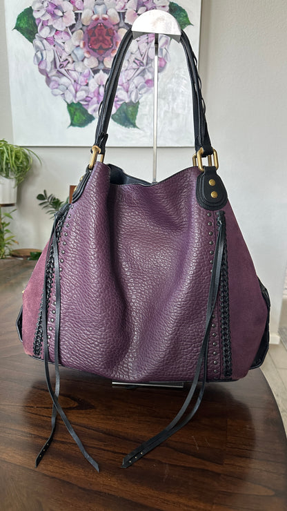 Coach Plum Edie 42 with Rivets- Pre-Loved
