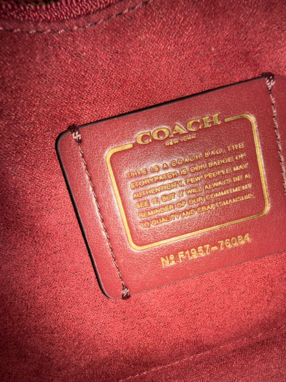 Coach Parker Colorblock Stripe Leather Satchel / Crossbody- Pre-loved
